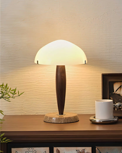 PureGlow – Marble Base Table Lamp with Glass Top