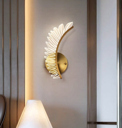 AngelGlow - Golden Winged Wall Lamp