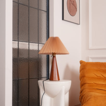 AntiqueRadiance – Elegante Lampada da Tavolo in Legno e Metallo