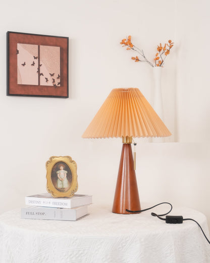 AntiqueRadiance – Elegante Lampada da Tavolo in Legno e Metallo