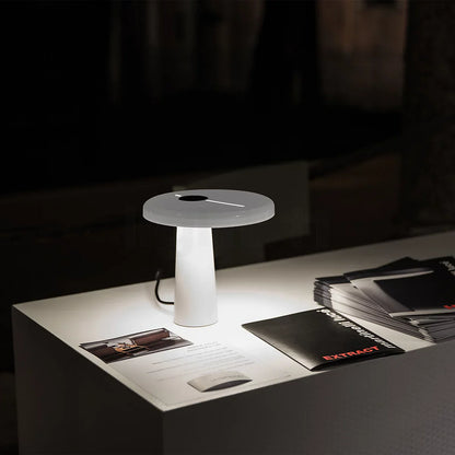 RoundLuxe - LED Table Lamp with Stylish Circular Form and Soft Glow