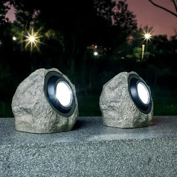 RockyLight - Solar-Powered Outdoor Light with Stone Design for Landscape Lighting-3