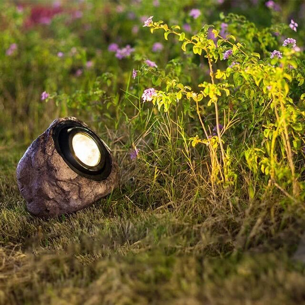 RockyLight - Solar-Powered Outdoor Light with Stone Design for Landscape Lighting-4