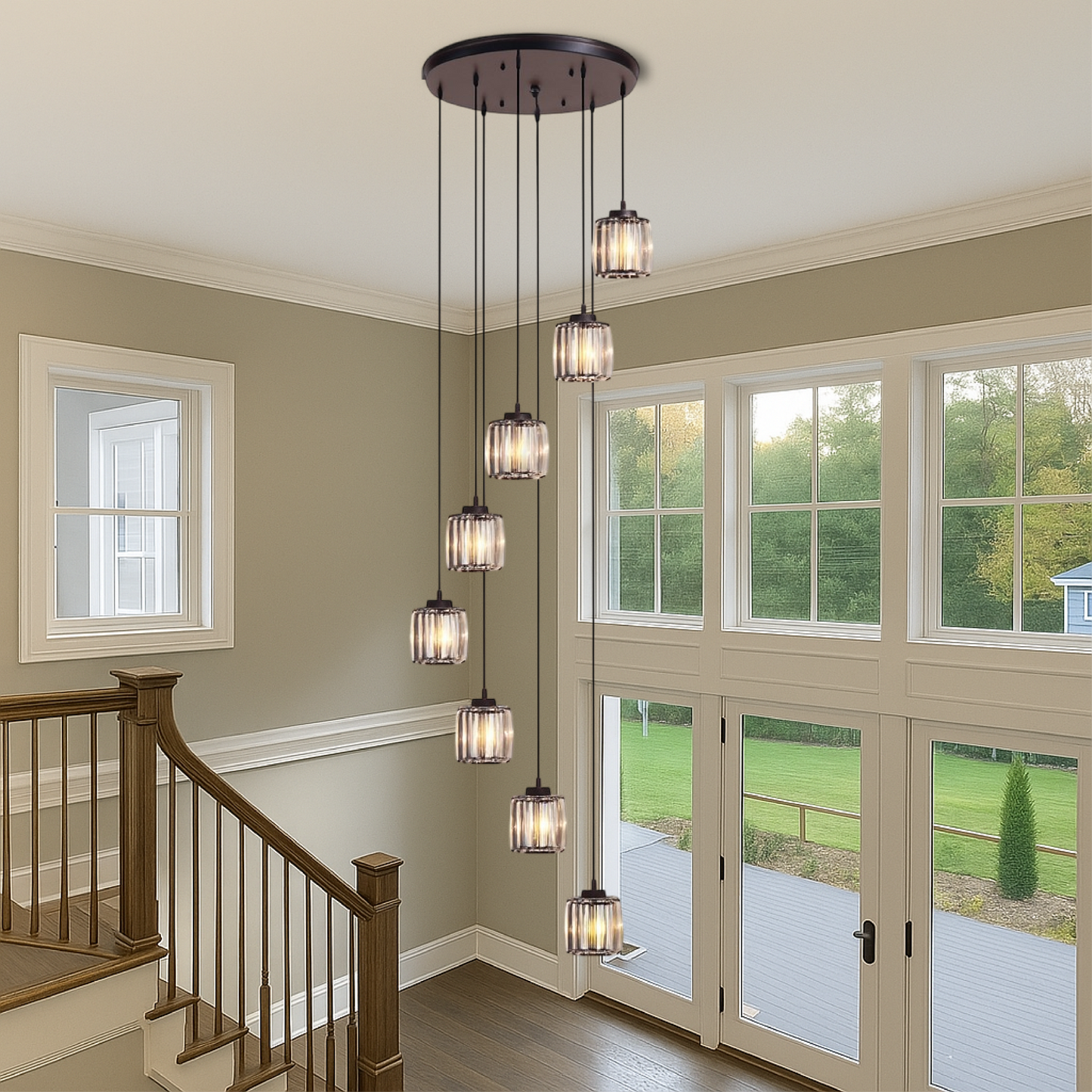 Ida Crystal Stair Chandelier 3