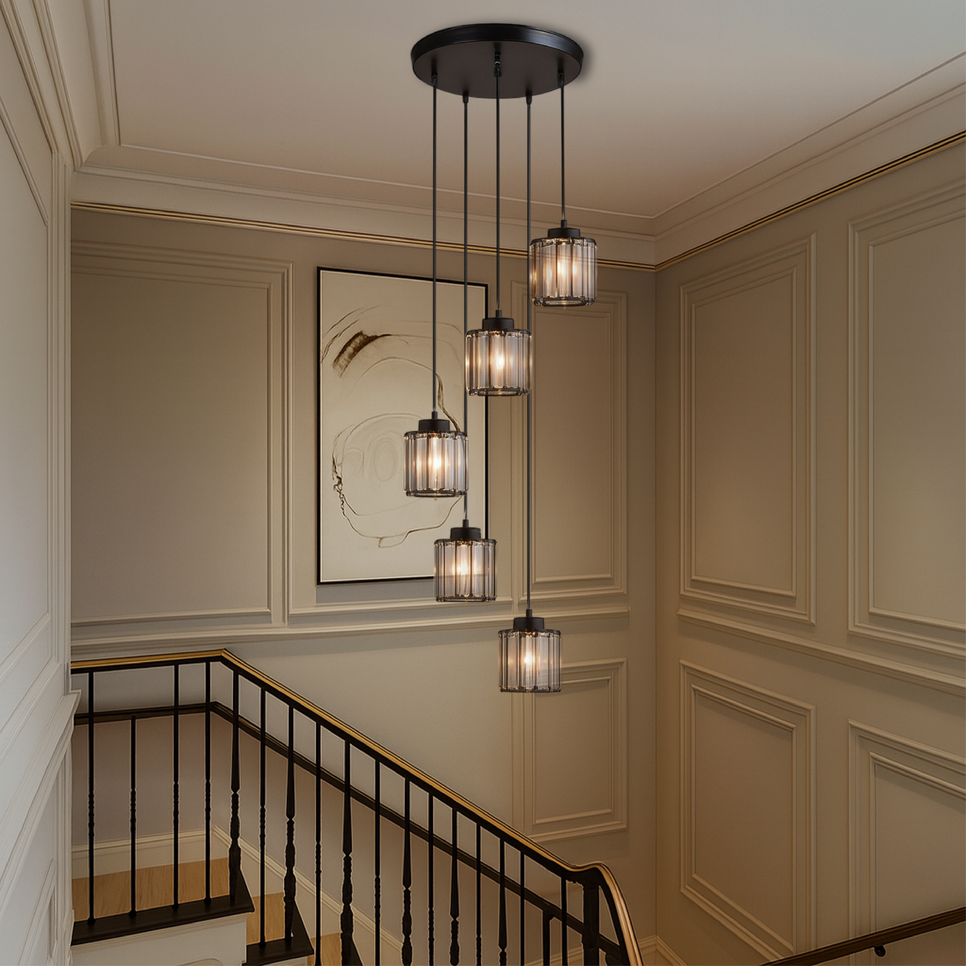 Ida Crystal Stair Chandelier 5