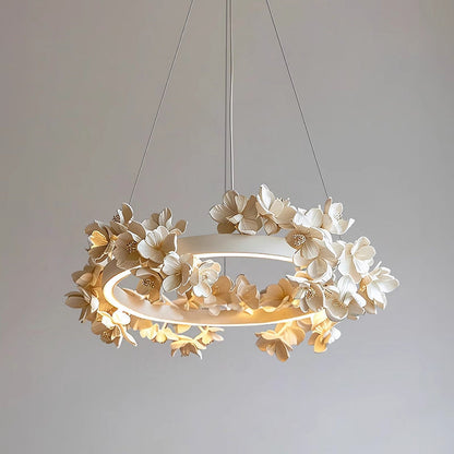 Illunor | Elegant Chandelier with Modern Touch of Ceramic Flowers 0