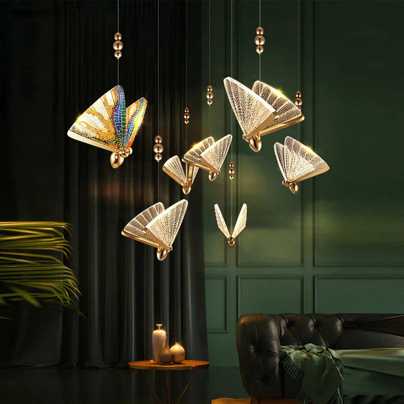 FlutterGlow – Artistic Butterfly-Shaped Pendant Lamp