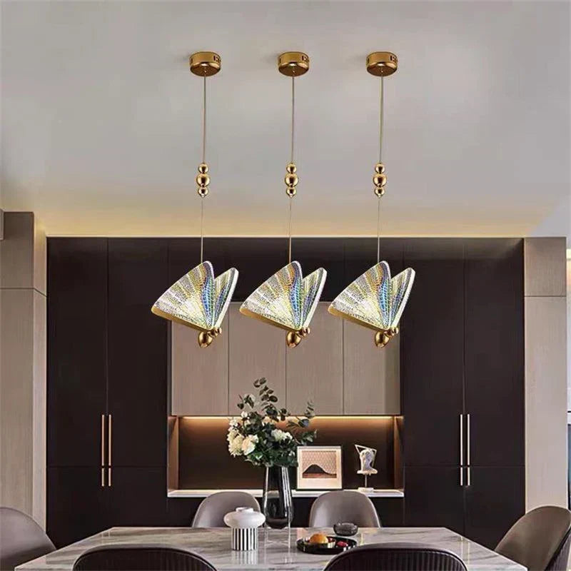 FlutterGlow – Artistic Butterfly-Shaped Pendant Lamp