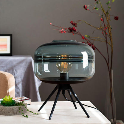 GlowJar - Lampe de table LED avec boîtier en verre et lueur chaleureuse