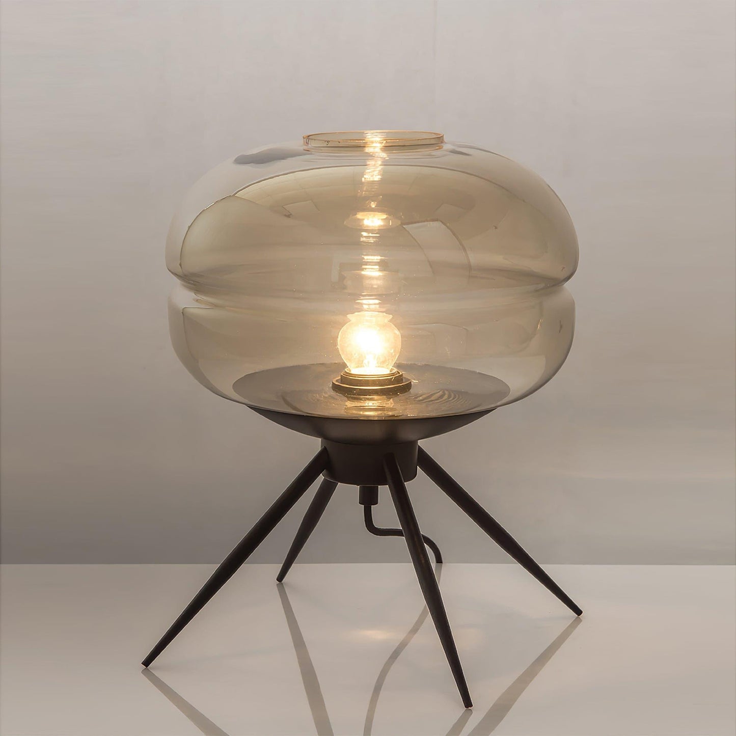 GlowJar - Lampe de table LED avec boîtier en verre et lueur chaleureuse