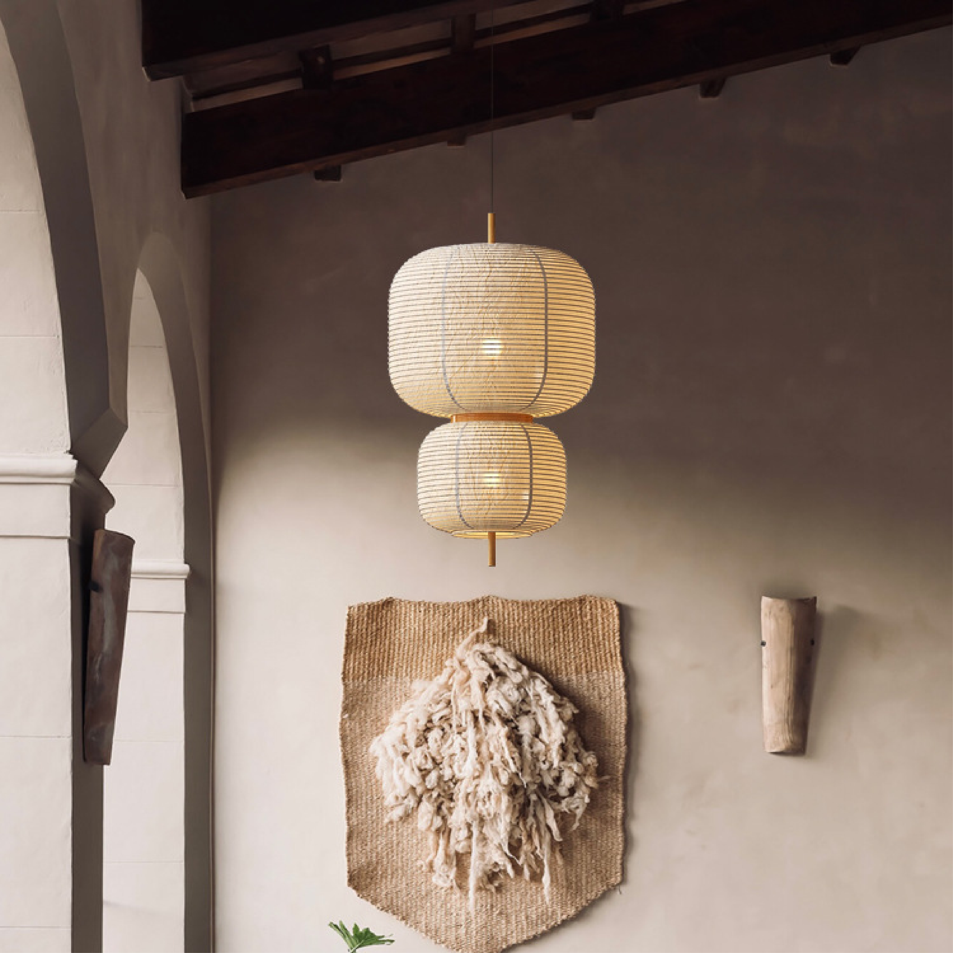 Japanese Rice Paper Hanging Lamp 2