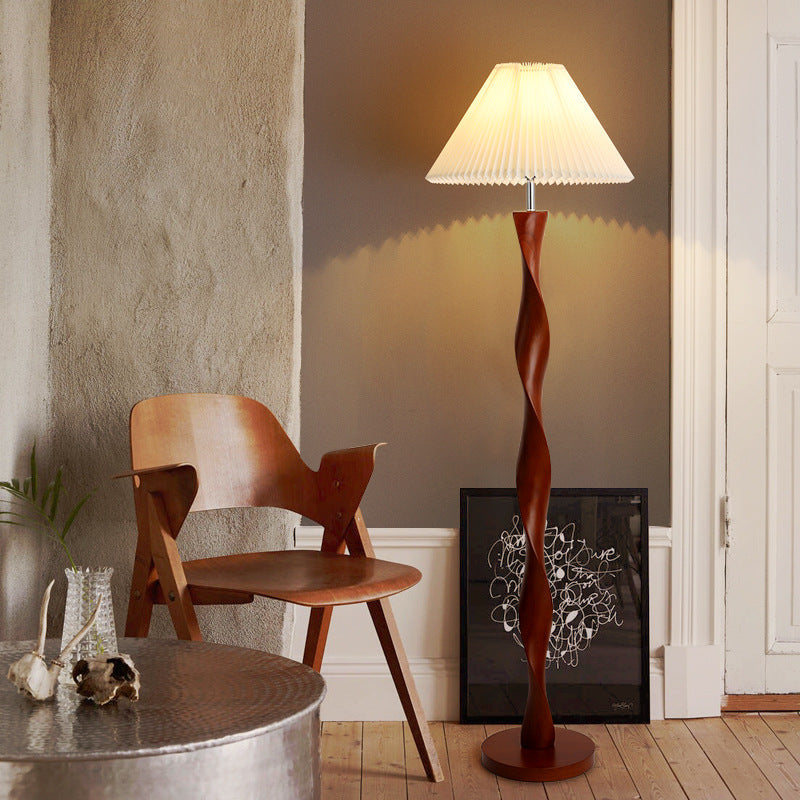Japanese walnut floor lamp 0