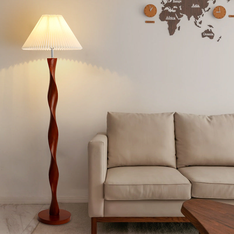Japanese walnut floor lamp 2
