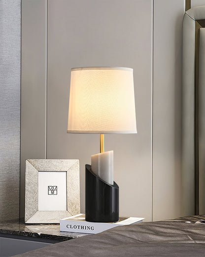 BrassAura – Marble Table Lamp with Luxe Brass Finish