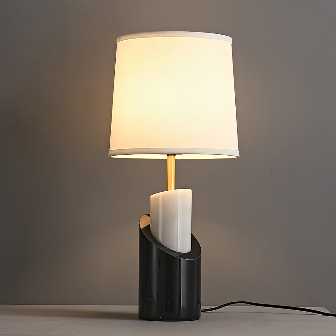 BrassAura – Marble Table Lamp with Luxe Brass Finish