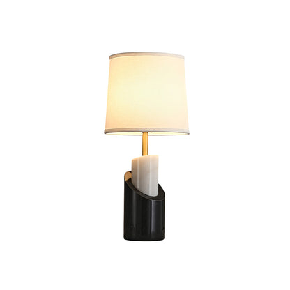 BrassAura – Marble Table Lamp with Luxe Brass Finish