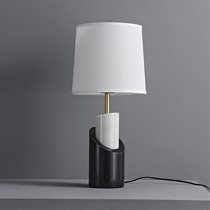 BrassAura – Marble Table Lamp with Luxe Brass Finish