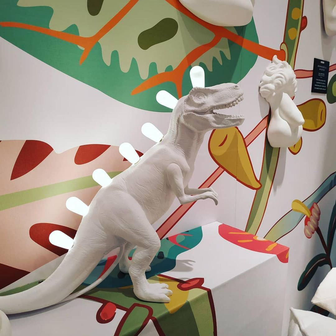 DinoLite - Kreativ Bordlampe med Belyst Bag