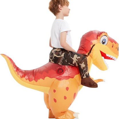 Kids Inflatable Halloween Dinosaur Costume | Ride-On T-Rex with Fan 1