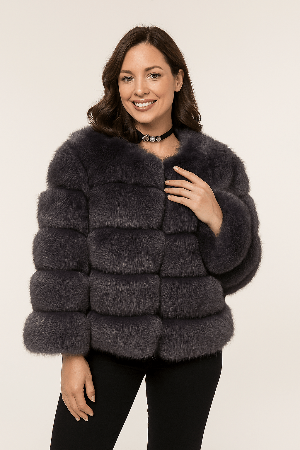 Kirsten Faux Fur Jacket Fluffy Short 11