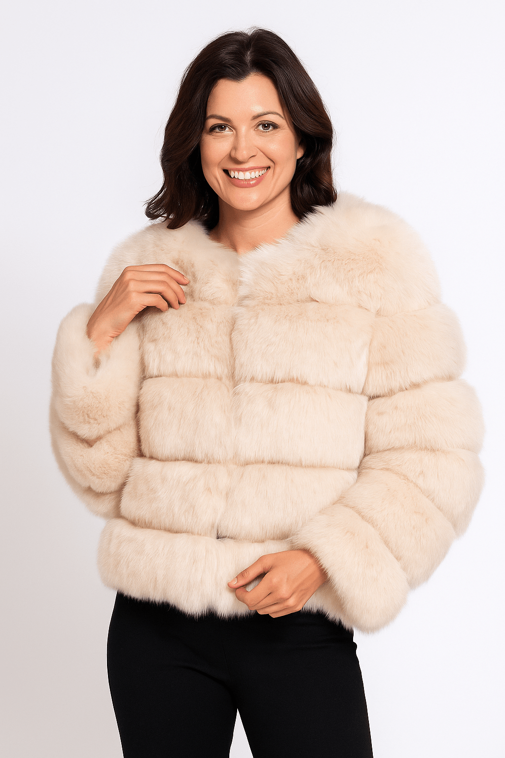 Kirsten Faux Fur Jacket Fluffy Short 12