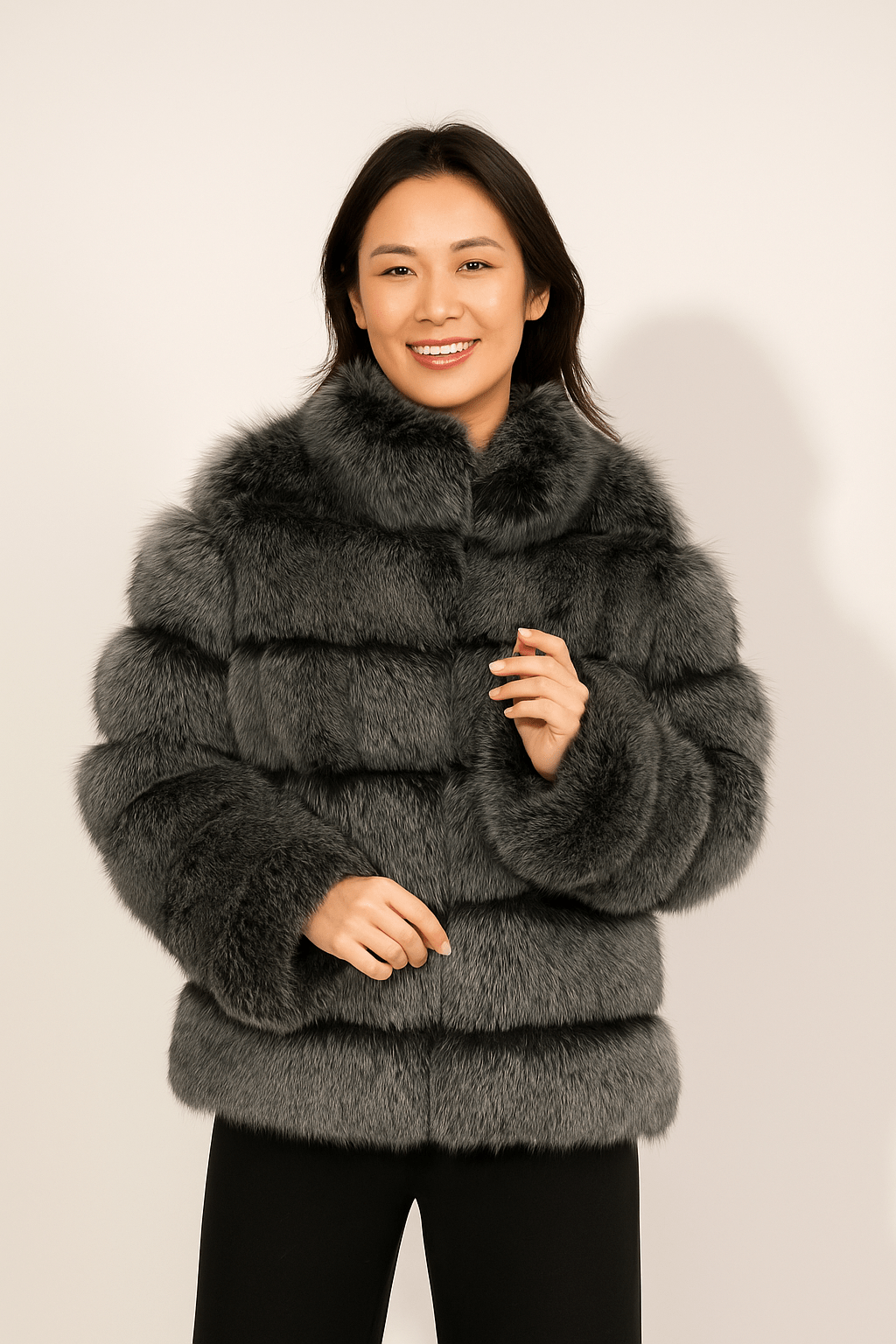 Kirsten Faux Fur Jacket Fluffy Short 14