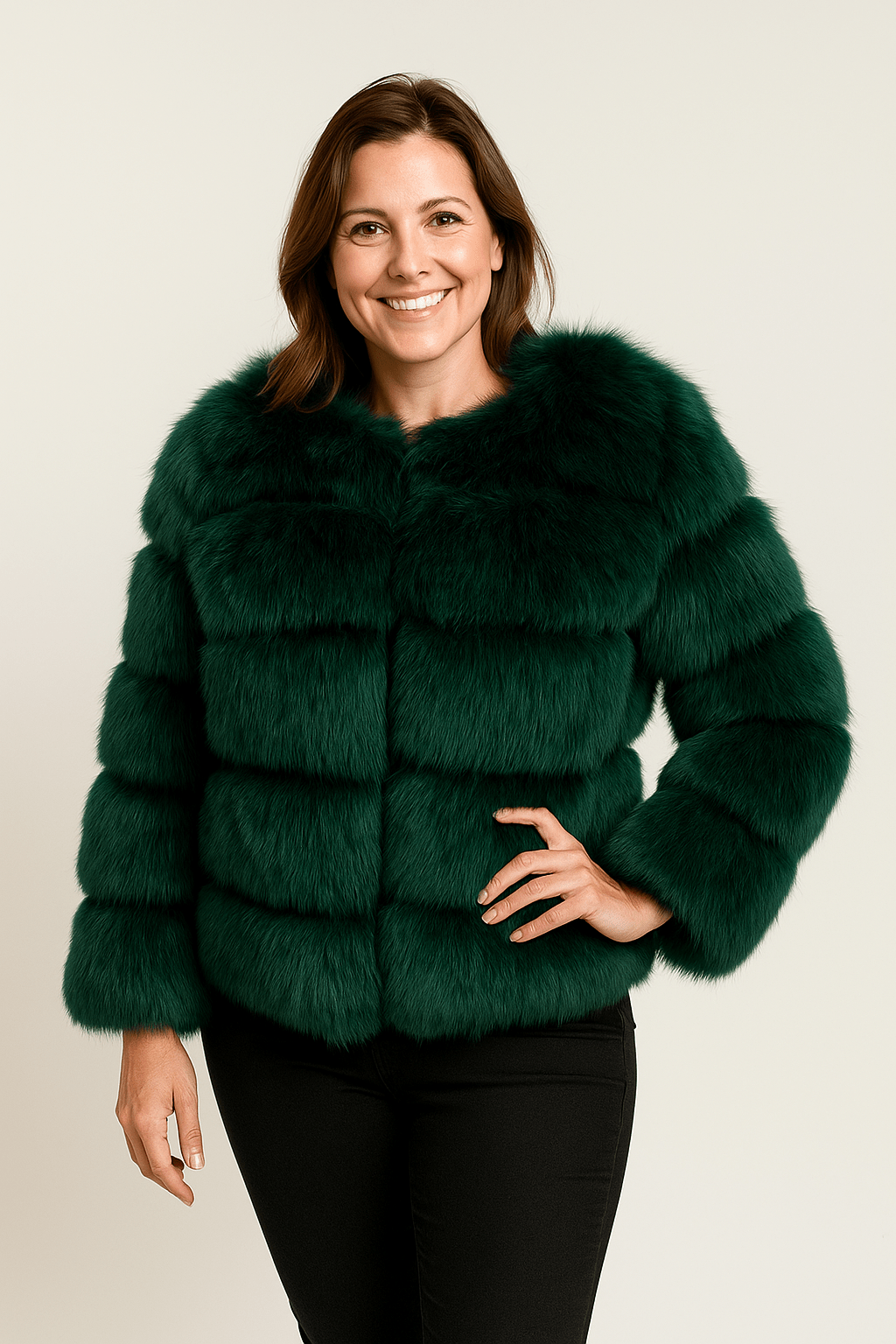 Kirsten Faux Fur Jacket Fluffy Short 4