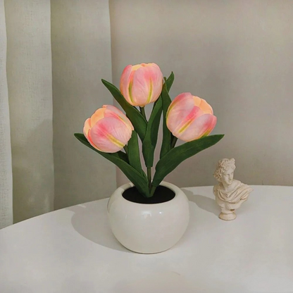LED Table Lamp Floral Pot Light Decor 1