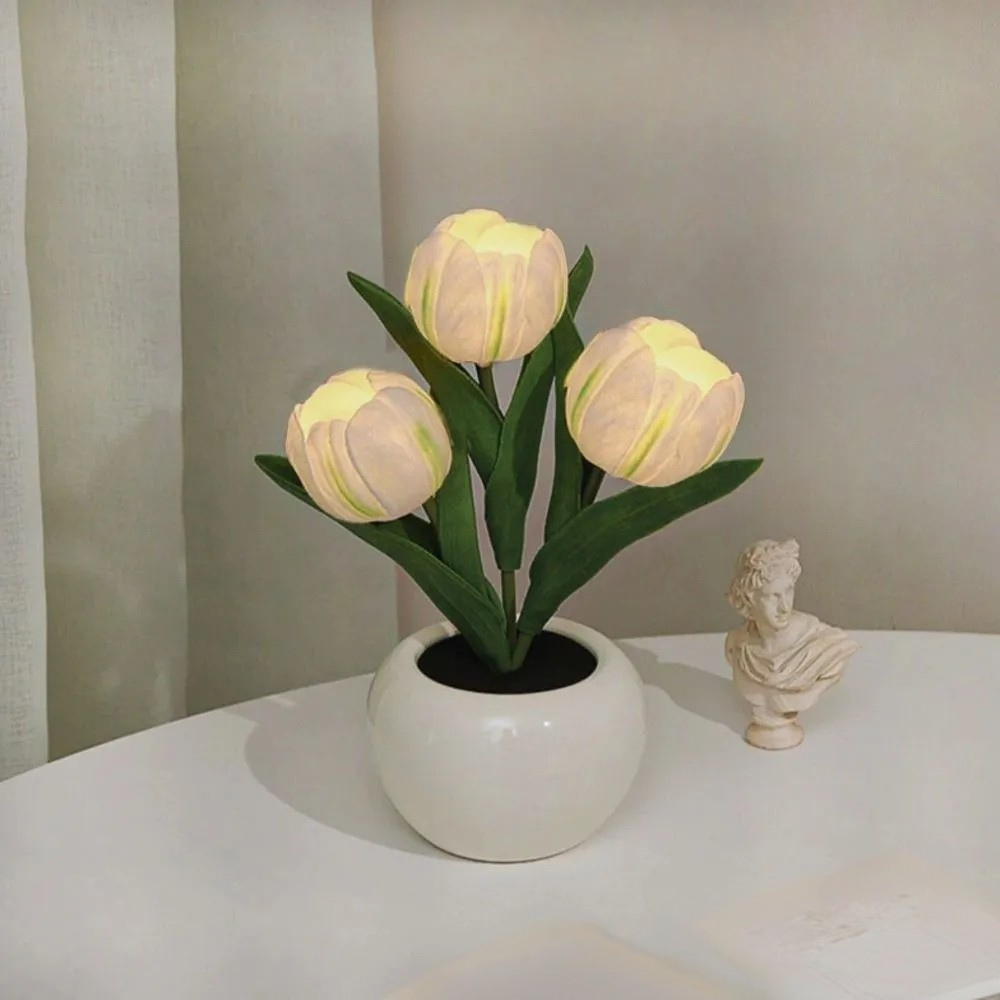 LED Table Lamp Floral Pot Light Decor 2