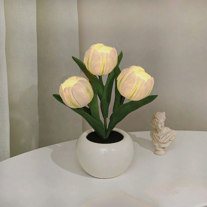 LED Table Lamp Floral Pot Light Decor 2