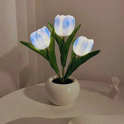 LED Table Lamp Floral Pot Light Decor 4