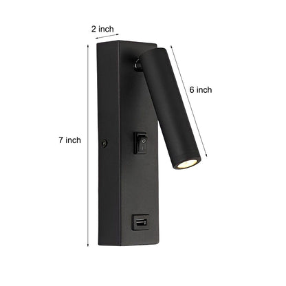 PowerLume – Moderna lampada da parete a LED con interruttore e ricarica USB