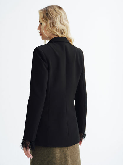 Lace Detail Fitted Blazer 5