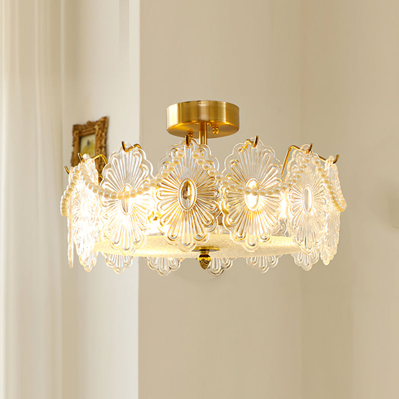 LuxeLamina - Lámpara de Techo con Vidrio Transparente y Brillo Acogedor