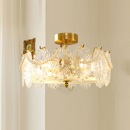 LuxeLamina - Lámpara de Techo con Vidrio Transparente y Brillo Acogedor