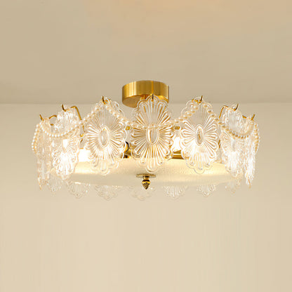 LuxeLamina - Lámpara de Techo con Vidrio Transparente y Brillo Acogedor