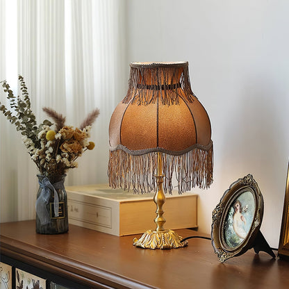 ElegantFringe – Modern Brass Lamp with Tassels