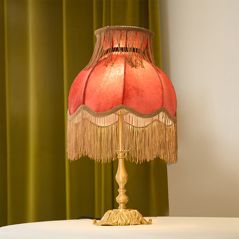 ElegantFringe – Modern Brass Lamp with Tassels