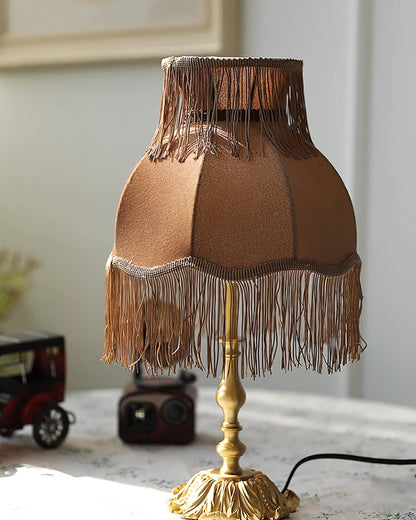 ElegantFringe – Modern Brass Lamp with Tassels