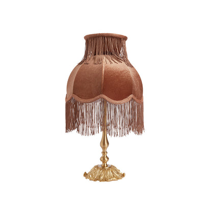 ElegantFringe – Modern Brass Lamp with Tassels