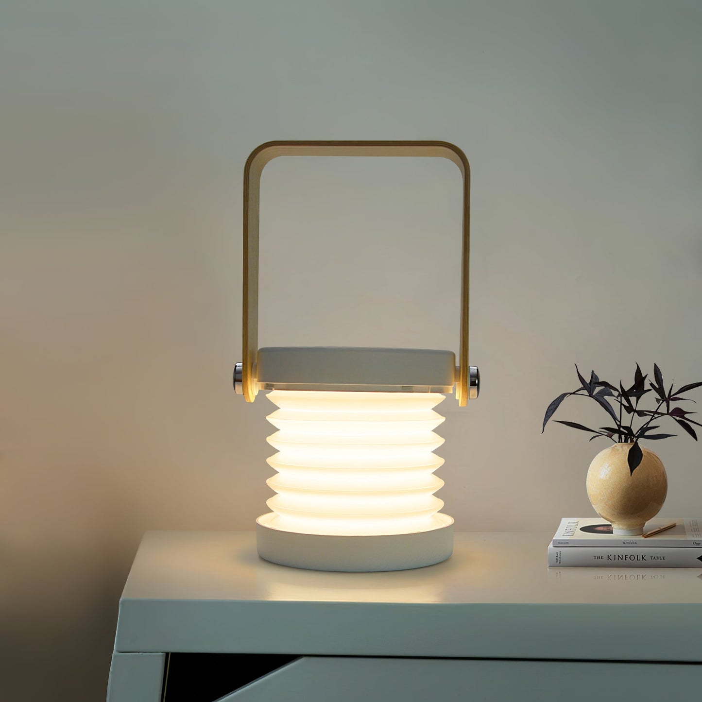 GlowLantern - Elegant Portable Table Lamp with Cozy Illumination