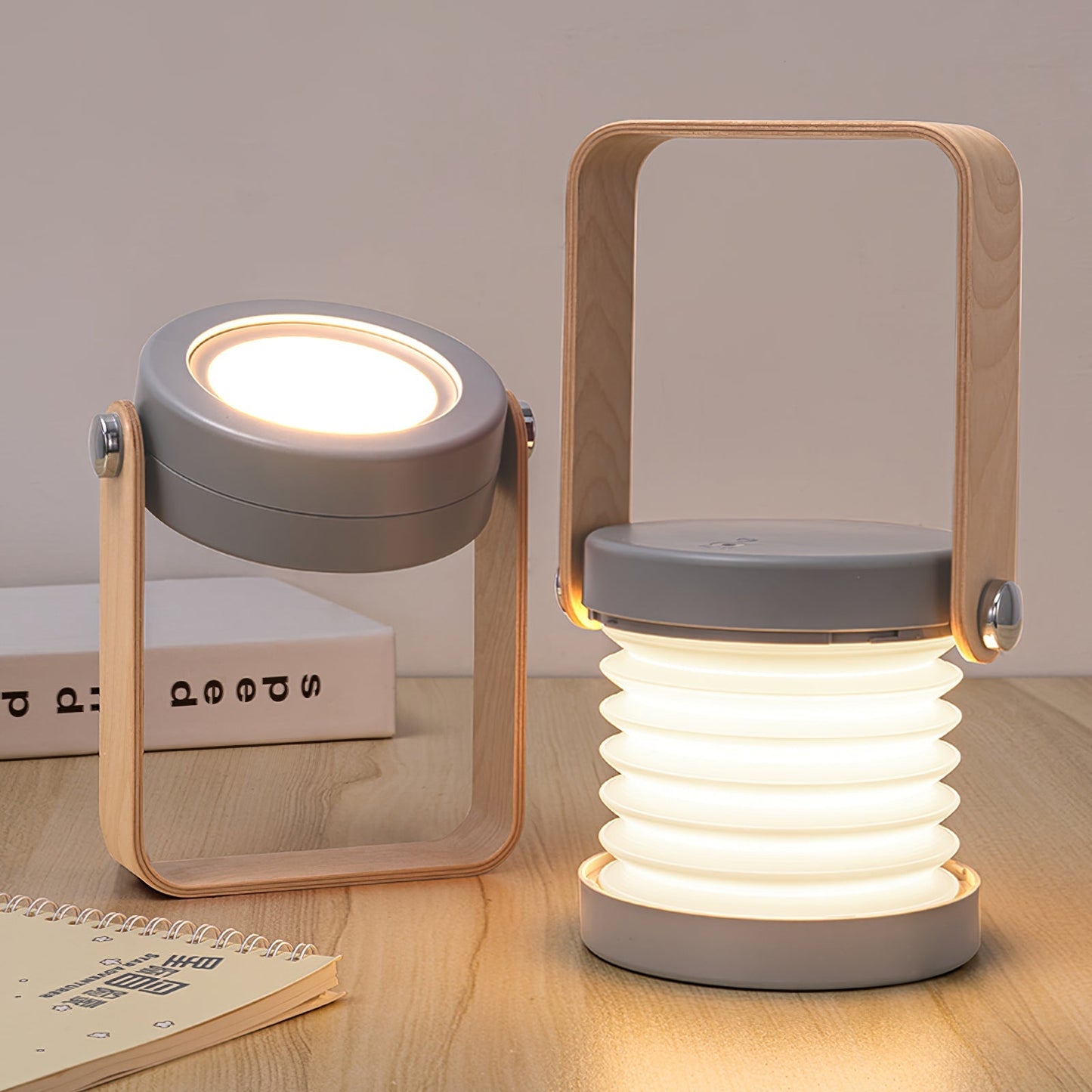GlowLantern - Elegant Portable Table Lamp with Cozy Illumination