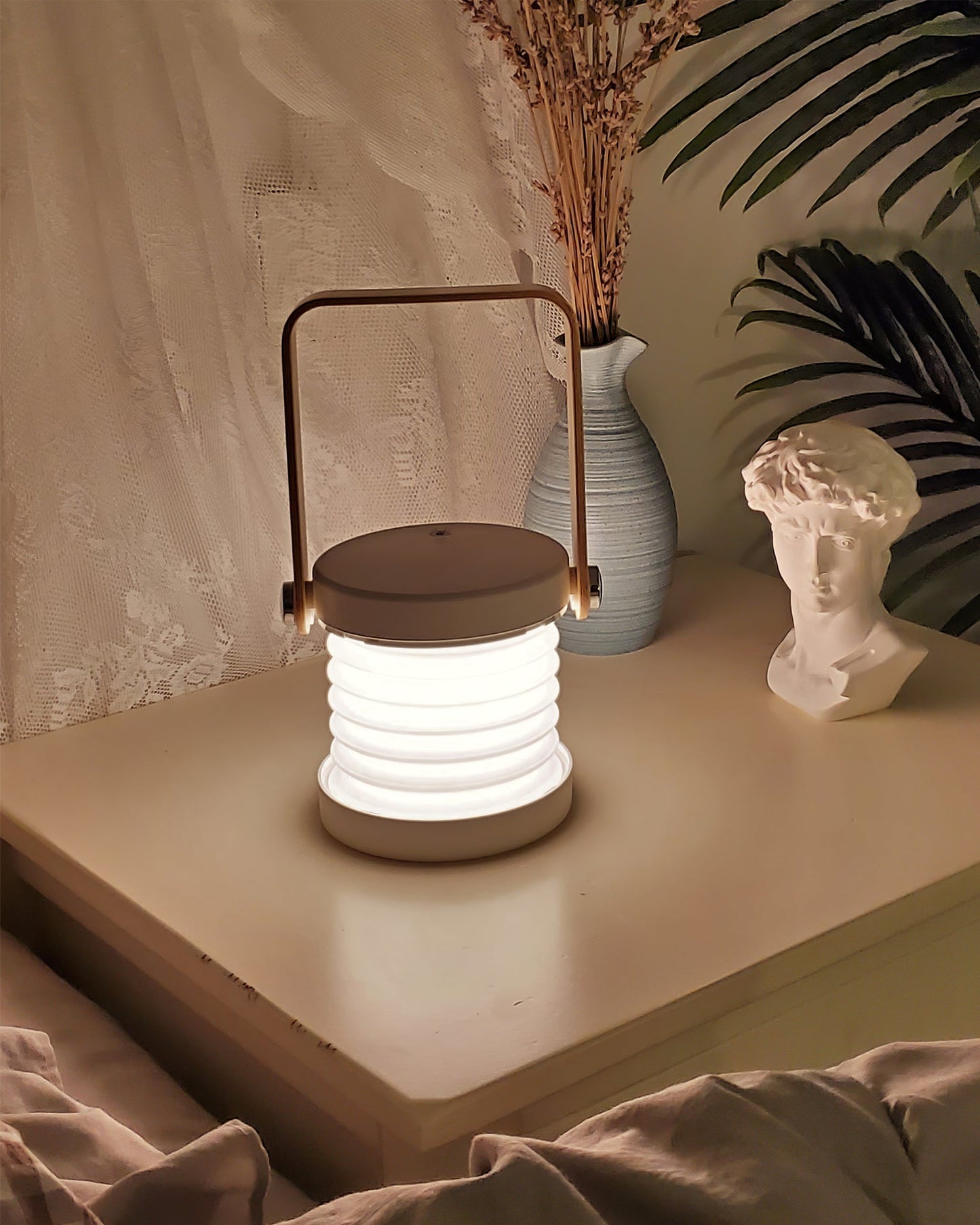 GlowLantern - Elegant Portable Table Lamp with Cozy Illumination