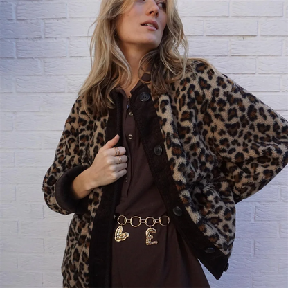 Leah | Leopard print O-neck jacket 3