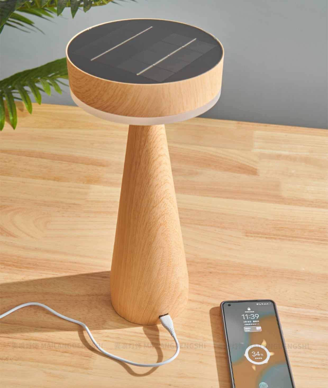 CoastalLuxe - Lampe de table avec fonction rechargeable et inspiration maritime