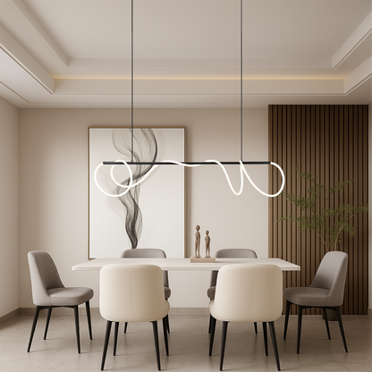 Linear kitchen table pendant lamp 2