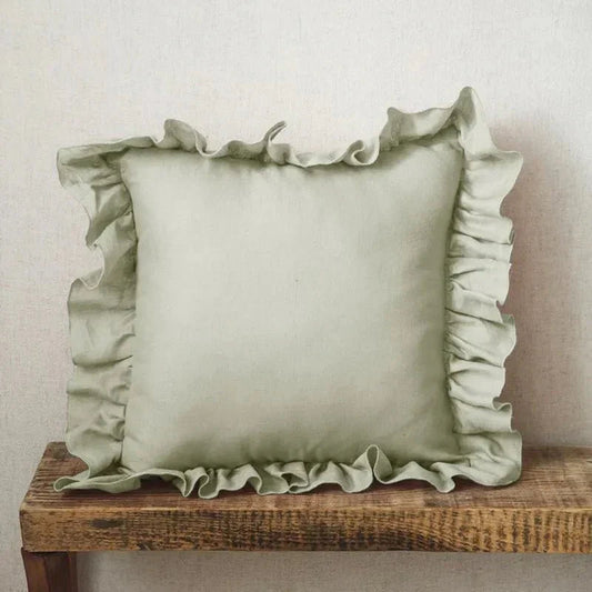 LinenRuffle | Elegant Soft Textured Decorative Pillow Cover 0