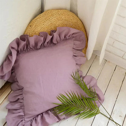 LinenRuffle | Elegant Soft Textured Decorative Pillow Cover 7