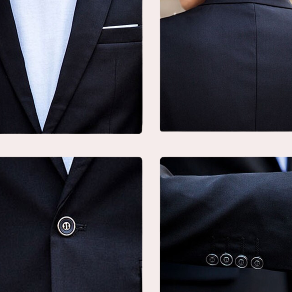 Lucas Men's Slim Fit Summer Suit - Stylish Wedding Suit for Men, Blazer & Pants Set-5