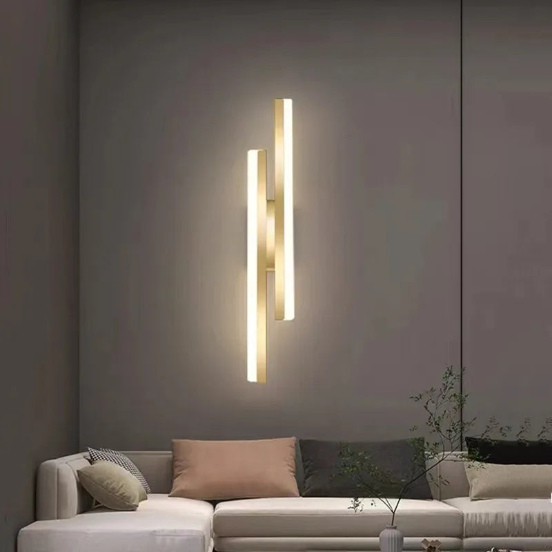 LumiGlow Modern LED Wall Light: Elegant Minimalist Lamp for Hallways & Living Rooms 1